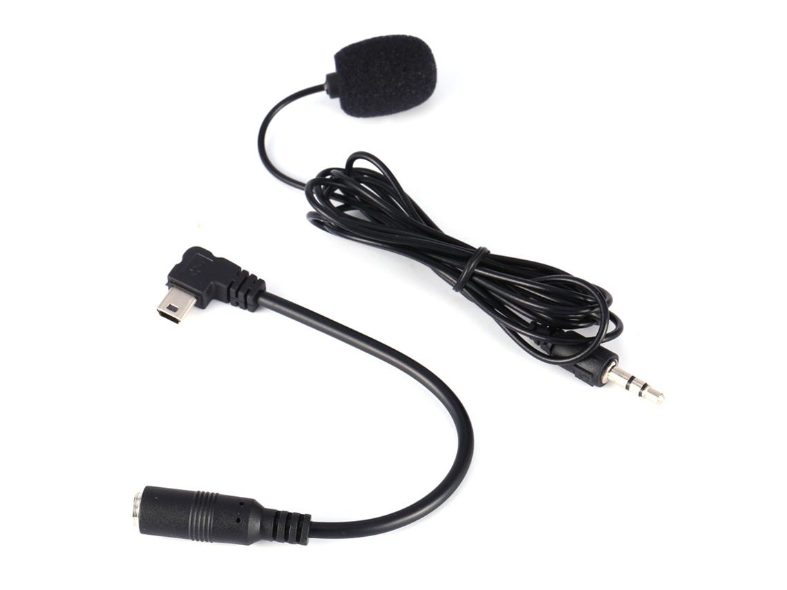 Microfone externo preto de 3,5 mm com clipe + cabo adaptador para GoPro Hero4 3/3+ LAXISCREED