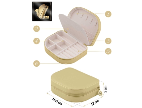 Caixa De Joias Massido Ms-707 - Dourada