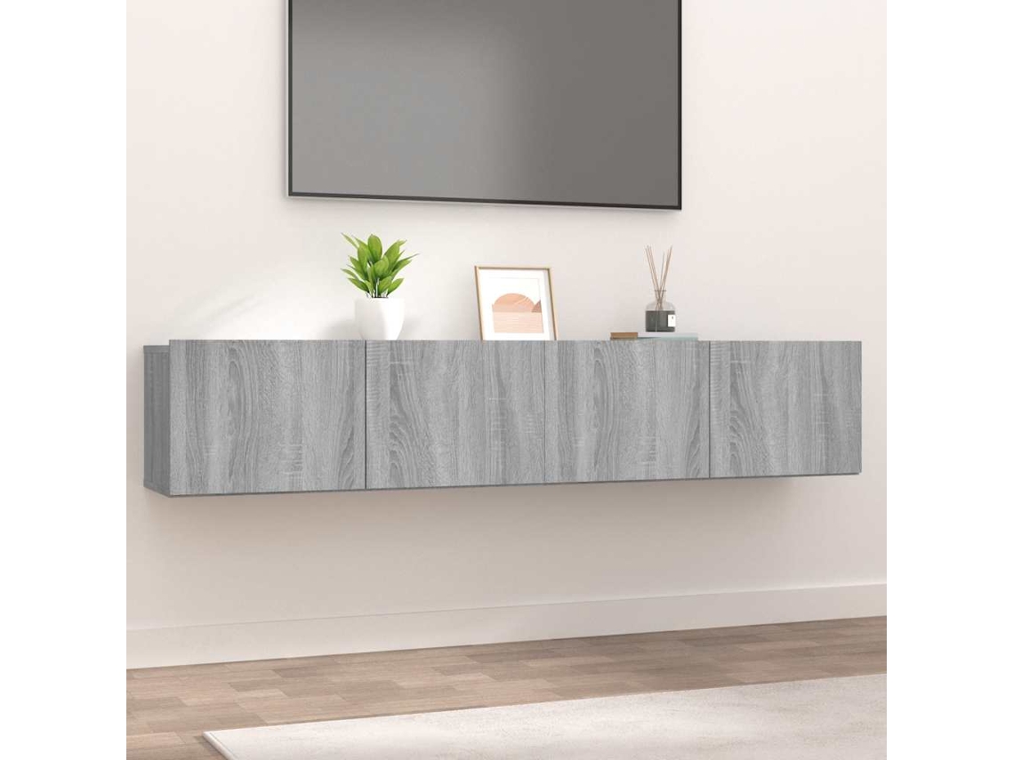 Vidaxl Móveis Tv 2pcs 80x30x30 Cm Derivados Madeira Cinzento Sonoma