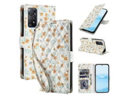 25-26 Flower Pattern Buckle Leather Phone Case With Lanyard