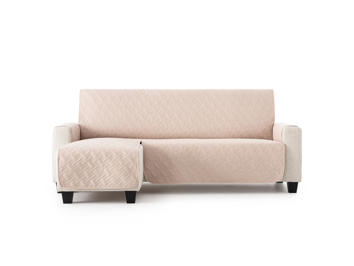 Maxifundas | Capa Para Sofá Dry Protect | Cor Bege | Chaise Longue Esquerda 220 Cm | Repelente De Líquidos, Antimanchas E Acolchoada