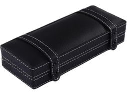 Estojo Para Caneta Solustre Em Couro Pu Para Uma Única Caneta, Estojo Leve Para Caneta Tinteiro, Preto, Caixa De