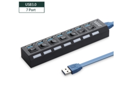Hub Usb 3.0 Hub Usb 3.0 Usb3.0 7port Svart Aquaforge