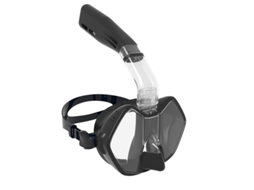 Conjunto de máscara de snorkel anti-embaçante Czhhmart com tubo seco removível e design anti-vazamento, tamanho G. Preto.