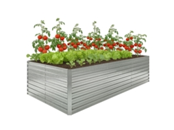 Vaso de Jardim Quadrado de Madeira com Composteira BTFORUS (123x123x25.5cm)