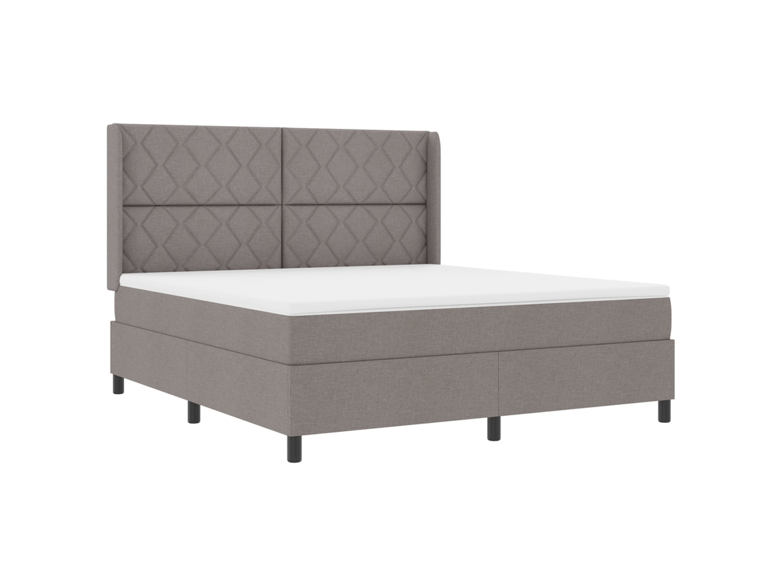Cama Box  Com Colchão Taupe Vidaxl (180x200 Cm)