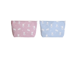 Nécessaire de Viagem DKD HOME DECOR Azul Cor de Rosa Polialgodon Osos 33 X 8 X 21 Cm 2 Unidades