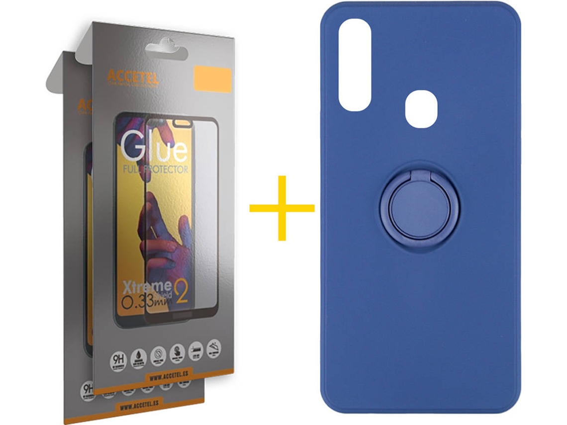 Capa + 2 Películas para Samsung Galaxy A20e ACCETEL Azul Escuro