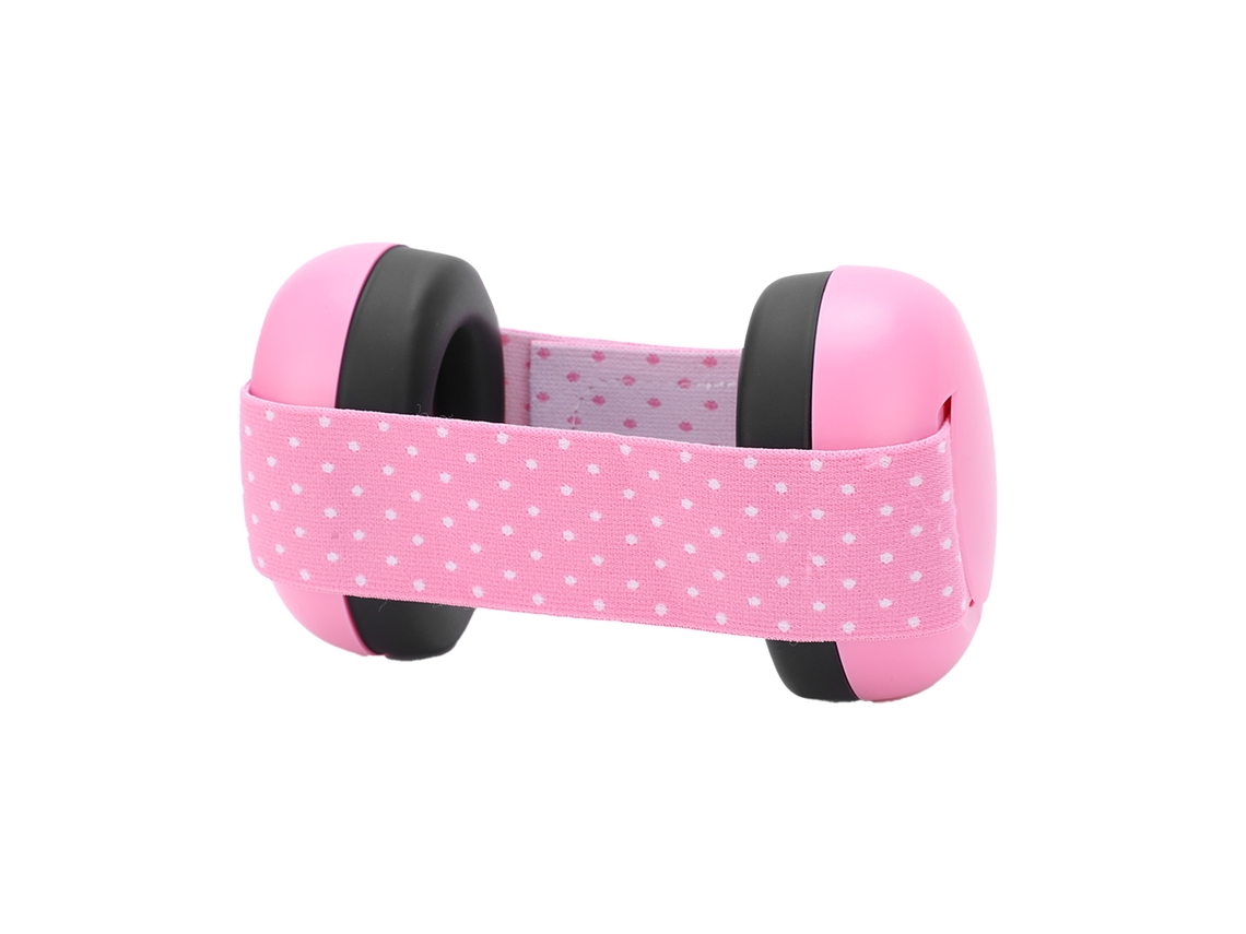 Protector Auricular Para Bebê Menino Com Cordão Elástico Isolação Acústica Redução De Ruído Rosa