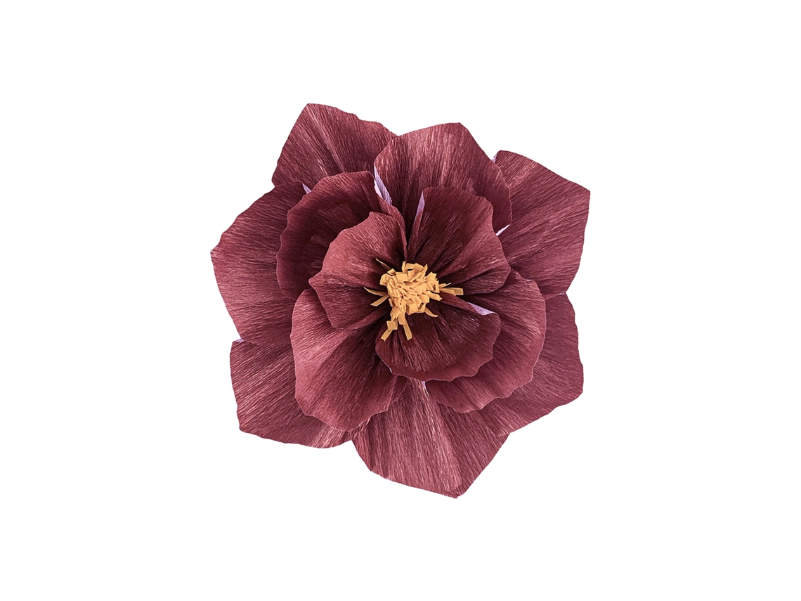 Laxiscreed Vela De Casamento Vermelha Com Flores De Papel 3d Para Decoração De Sala