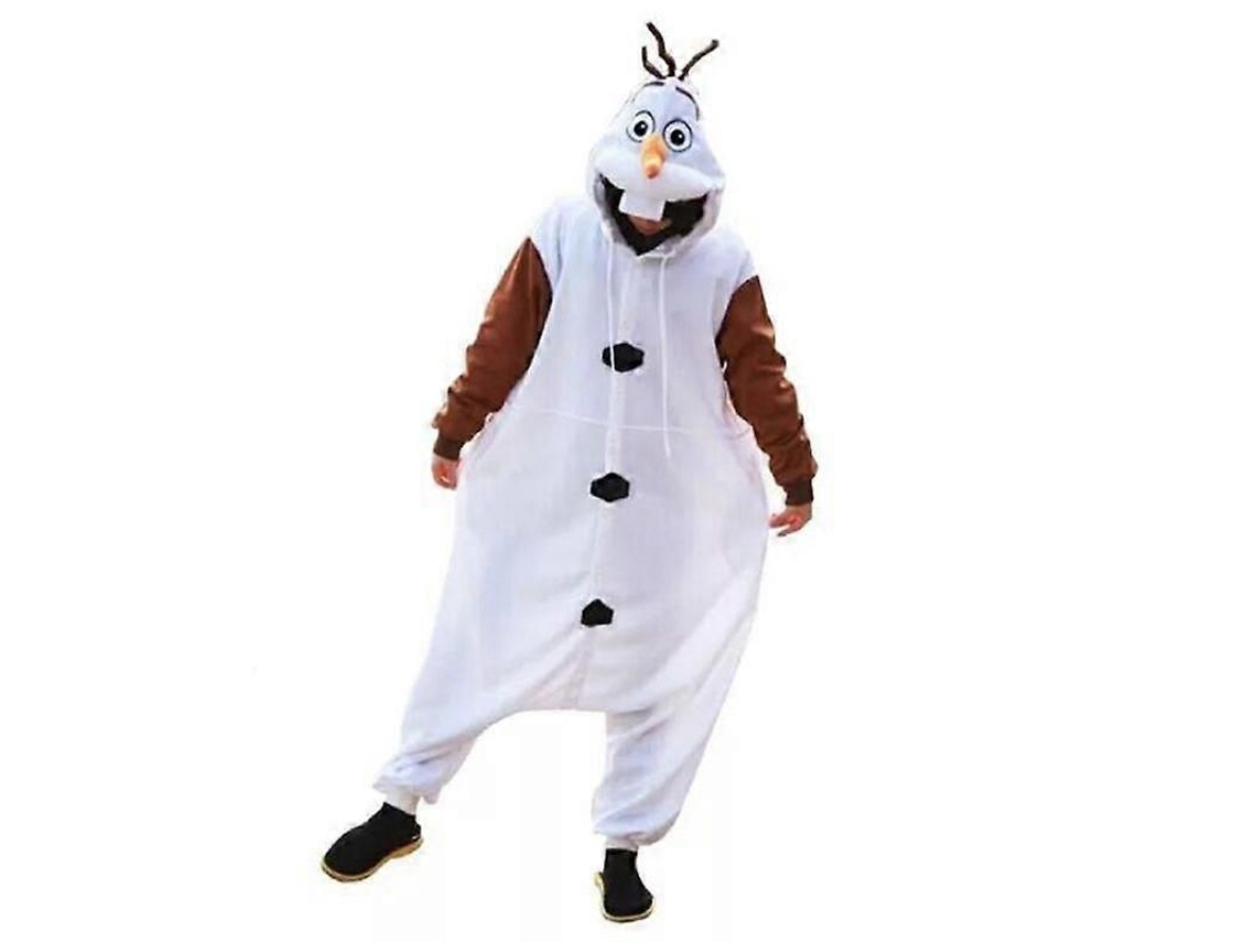 _pijama de uma Peça Olaf Unissex Roupa de Casa Traje de Halloween Natal Cosplay