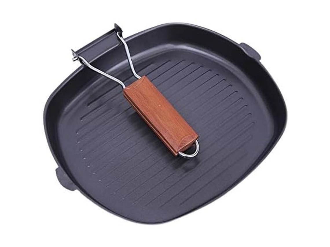 Sartén De Hierro Fundido Cuadrada De 8 Pulgadas, Antiadherente, Para Parrilla, Horno Y Vitrocerámica