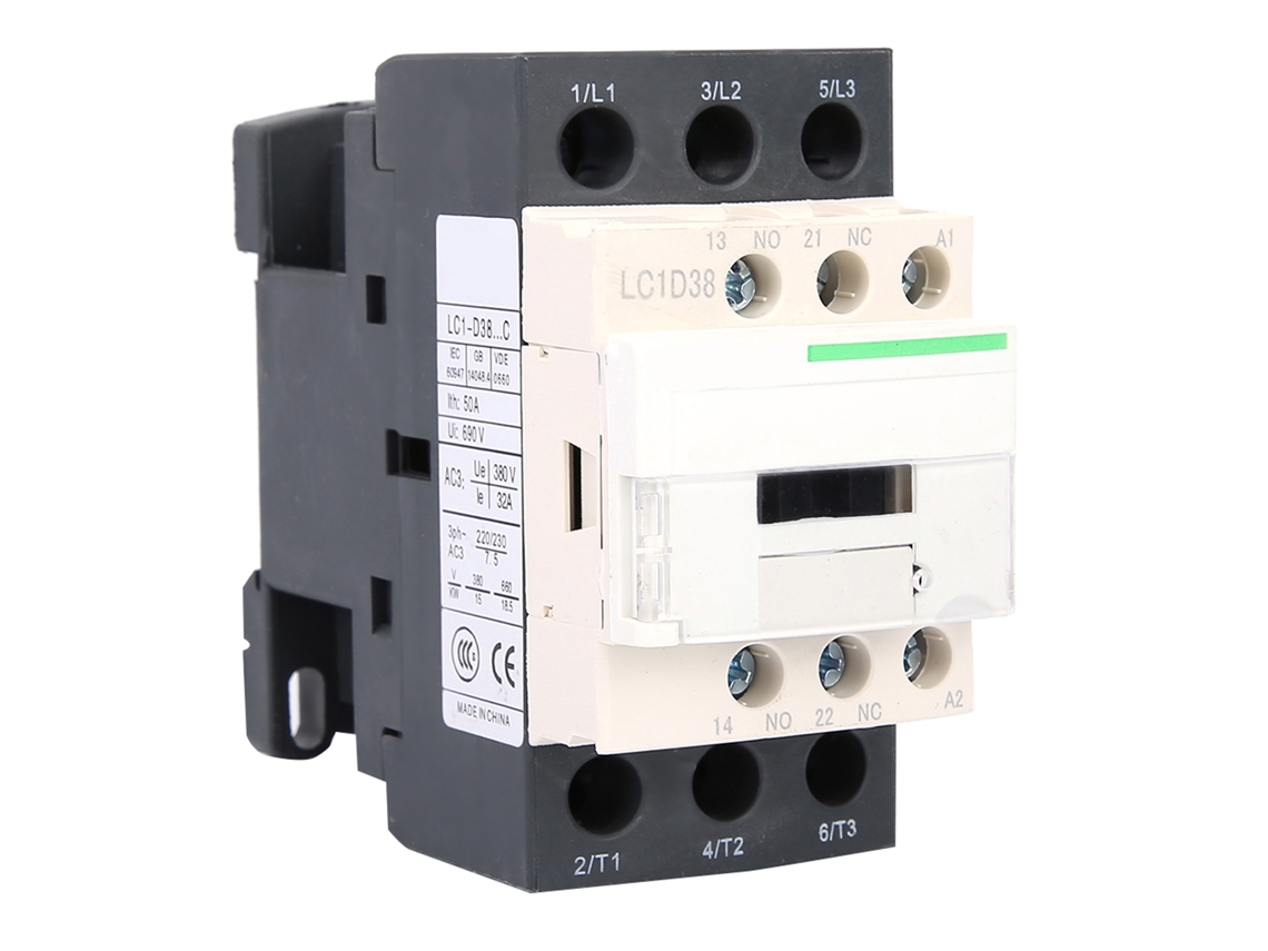 Contator Elétrico Lc1‑d New De 3 Polos Bobina Ca 220v 38a 50/60hz