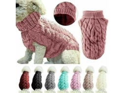 Suéter Rebe-Dog para inverno, casaco de malha quente com gola alta para animais de estimação, tamanhos M, G, GG e M. Suéter para Cães De Vinho Tinto.