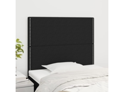 Cabecero 2 Piezas Tela 100x5x78/88 Cm Negro