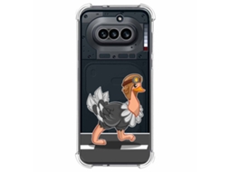 Capa Tumundosmartphone Transparente De Silicone À Prova De Choque Para Nothing Phone 4a 5g Com Estampa De Avestruz