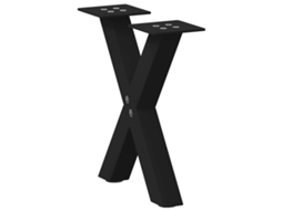 Vidaxl Pés Para Mesa De Centro Em Formato De X, 2 Peças, Preto, 37x(30-31) Cm, Aço