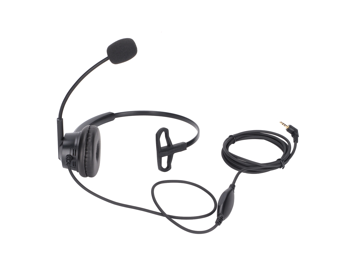 H600‑2.5va Fone De Ouvido Comercial Fone De Ouvido Telefônico De 2,5 Mm Com Microfone E Volume Ajustável Brilvibera
