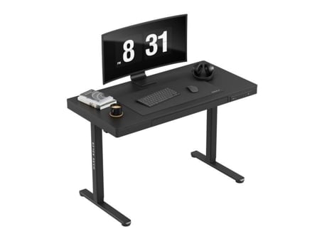 Escrivaninha Ajustável MARK ADLER LEADER 8.2 Preta, Mesa Elétrica, Ergonômica, PC Gaming, 3 Alturas de Memória, 2xUSB, 2xGanchos