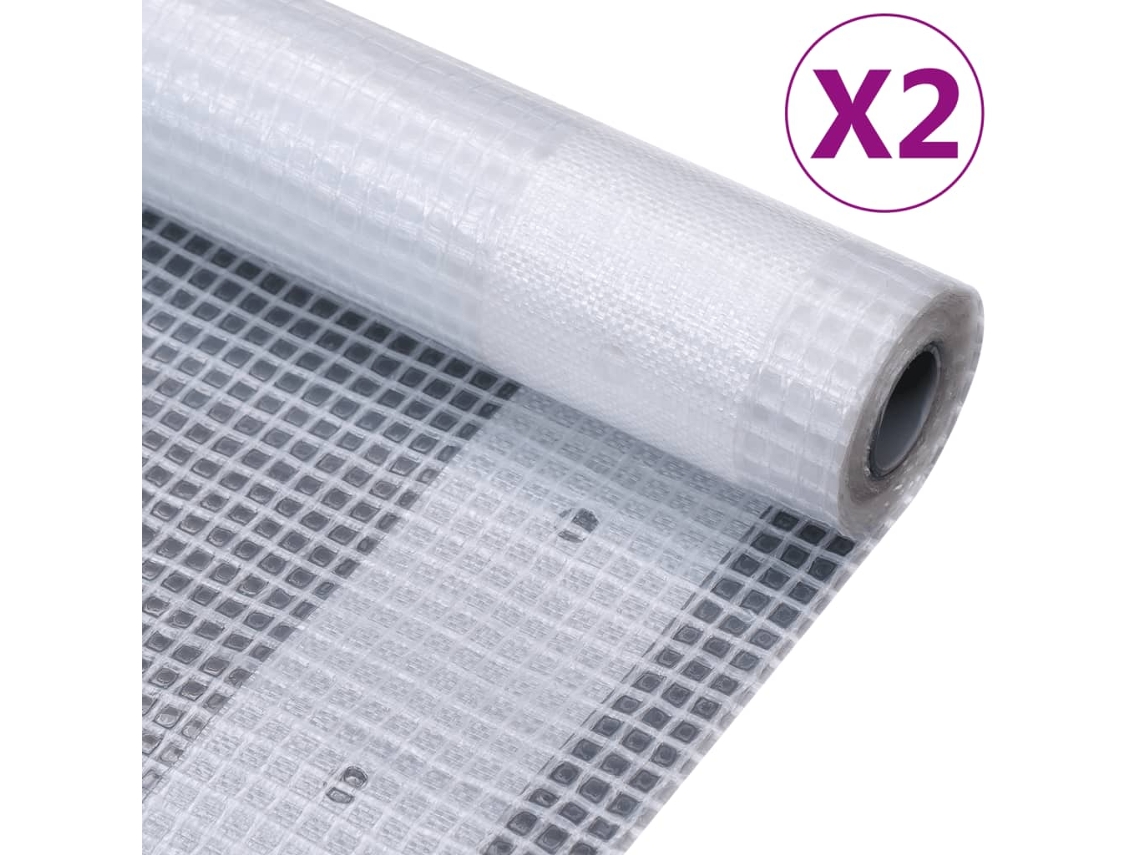 Vidaxl Lonas Em Tecido Imitação De Gaze 2 Pcs 260 G/m² 3x2 M Branco