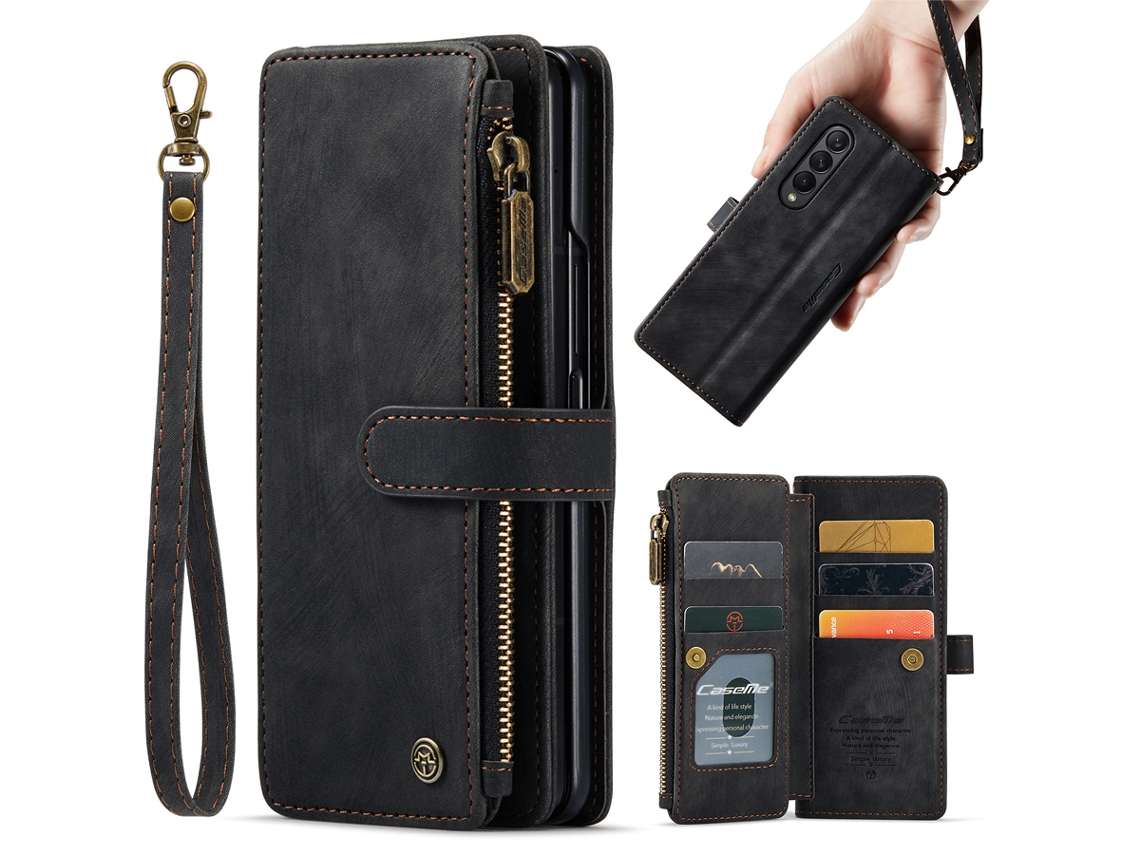 Capa Ranhura Caneta Multifunções Para Samsung Galaxy Z Fold 6 5g Preto