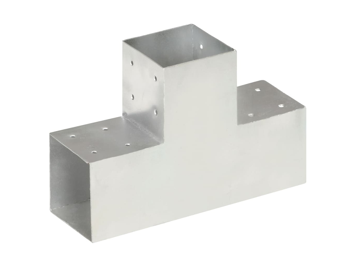Vidaxl Base Para Poste Em Forma De T 101x101 Mm Metal Galvanizado