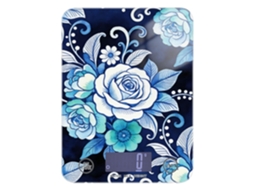 Balança De Alimentos Bariátrica Com Design Misterioso Flor Azul Boêmia Uso Doméstico, 5kg 12lbs, Balança De Cozinha