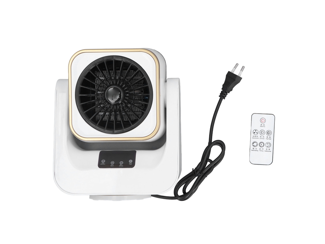 Aquecedor Elétrico de Mesa Pequeno 1000w com Controle Remoto | S/MARCA