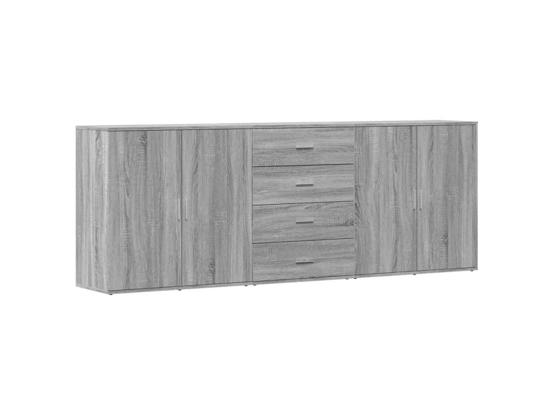 Sideboard, Sideboards Vidaxl Cinzeto Madeira Processada (n/a)