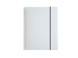 Cubierta De Carpeta Plástica Transparente Blanca Desmontable B5 26 Huecos 217x275mm