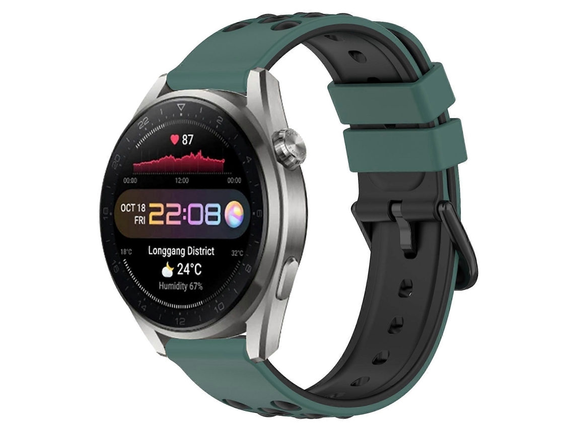 Pulseira De Silicone Poroso Bicolor De 22 Mm Para Huawei Watch 3 Pro