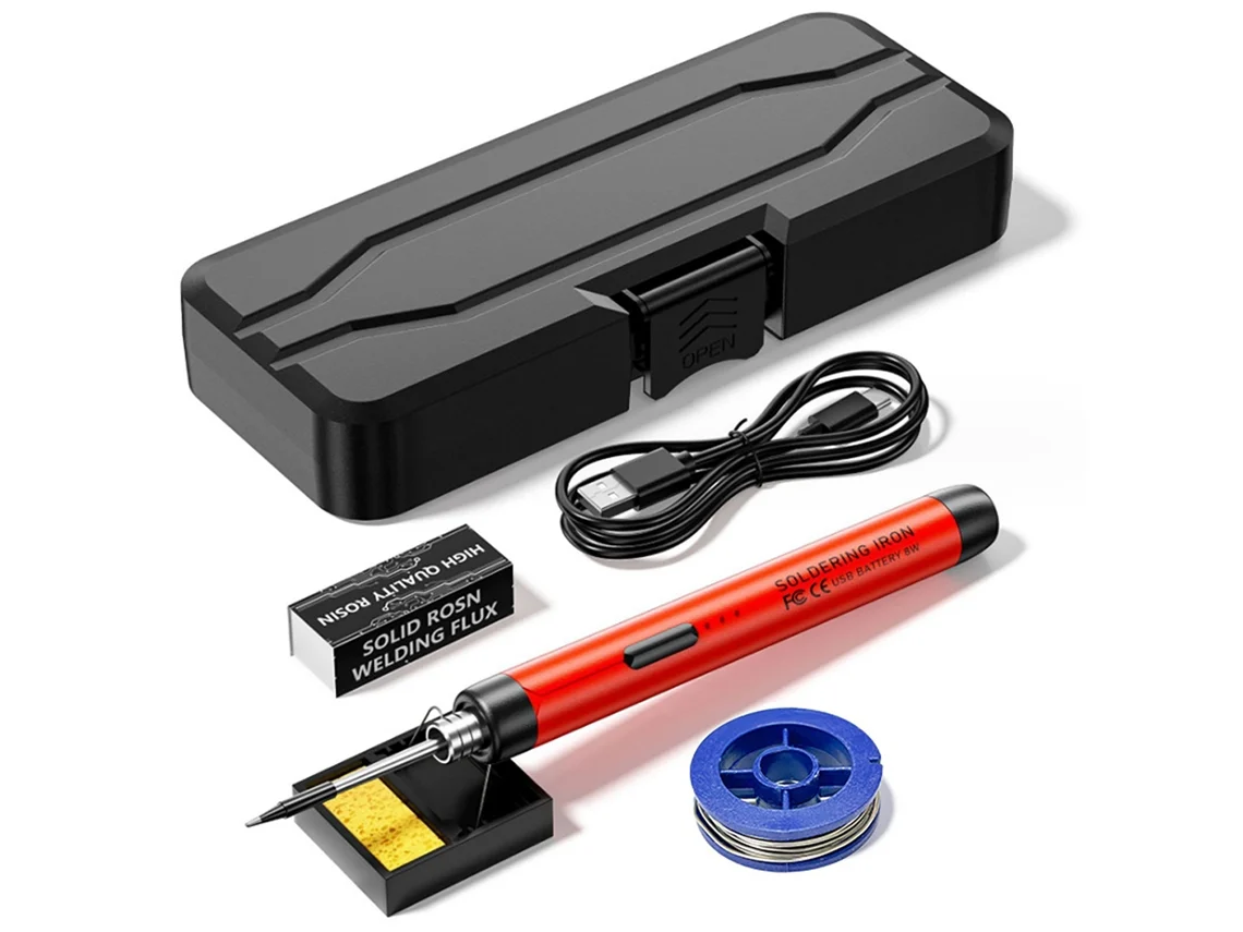 Soldadora Eléctrica Portátil Usb Inteligente 300-450℃ Para Reparação E Manutenção