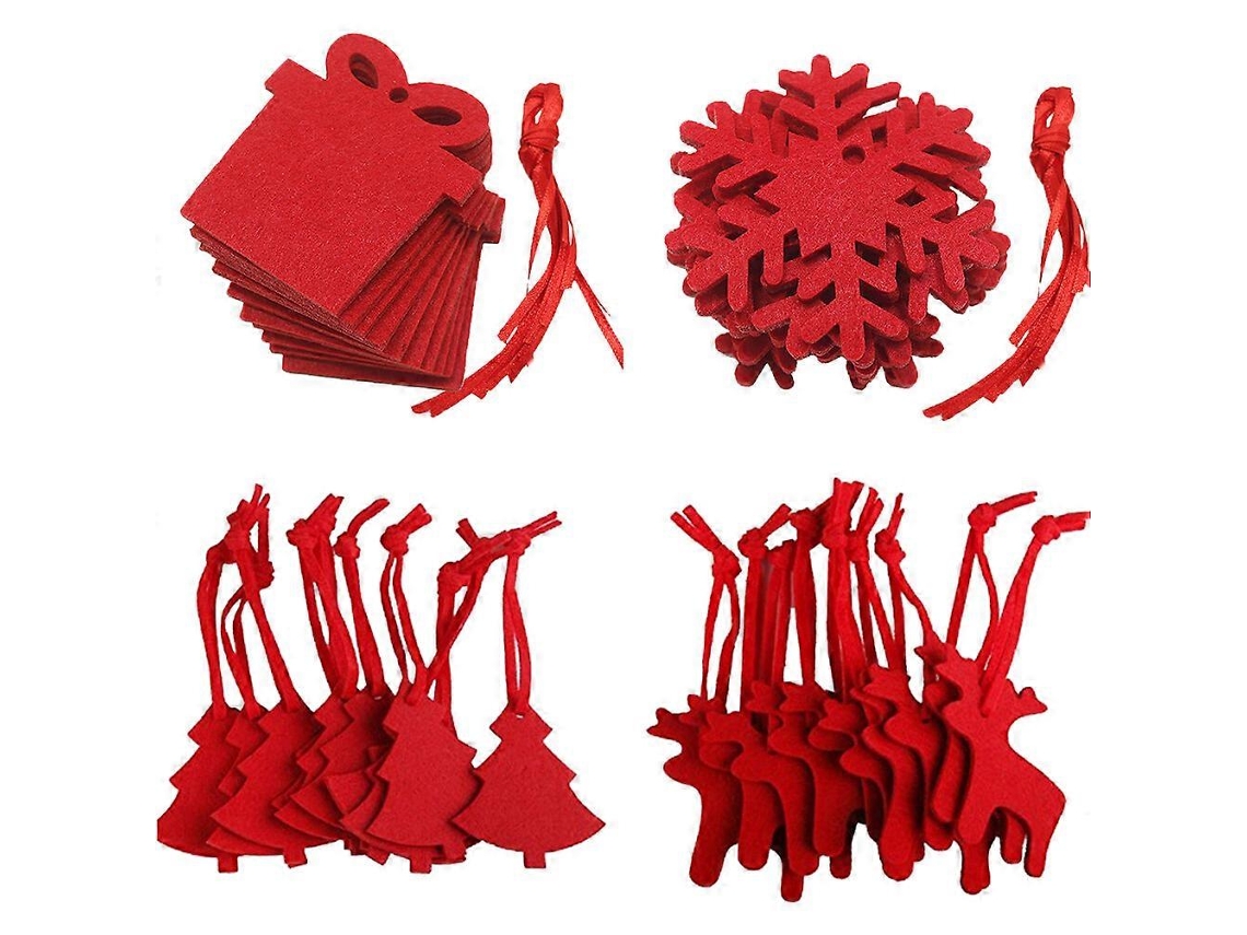 40 Pingentes De Feltro Para Árvore De Natal. Olysi Shop