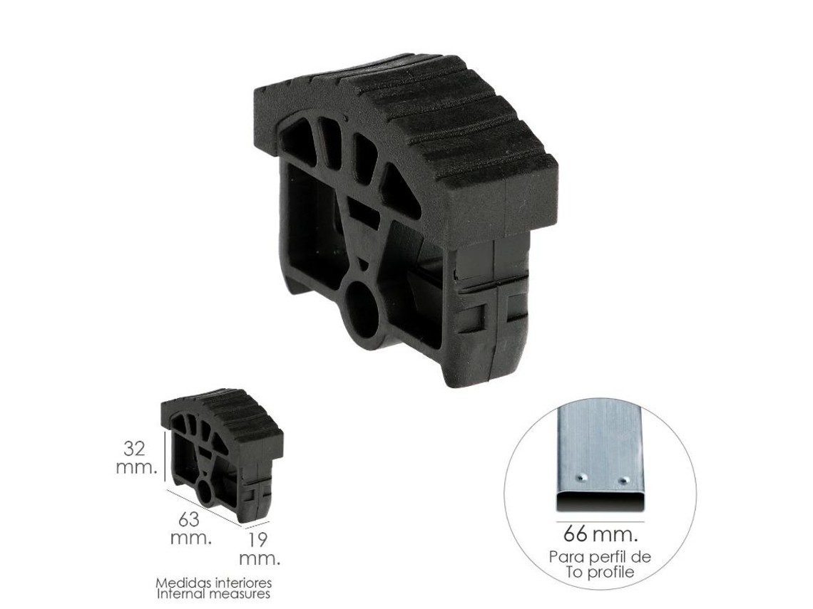 Tampa Final Para Escadas Pronor 2 Seções Com 10+10 Degraus (Perfil de 66 Mm) WOLFPACK LINEA PROFESIONAL