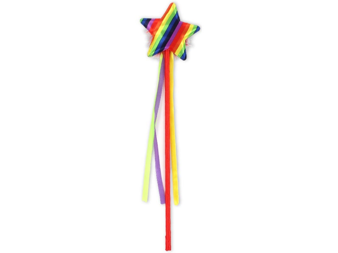 Varinha estrela arco-íris de 35 cm