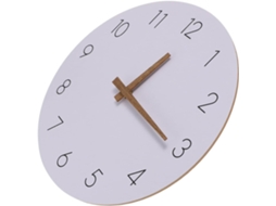 Relógio De Parede Decorativo De Madeira Com Quartzo Silencioso De 30 Cm Para Sala De Estar Gokoco