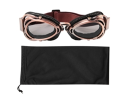 Novos óculos de proteção retrô para capacete de motocicleta, com lentes cinza bronze à prova de poeira e vento.
