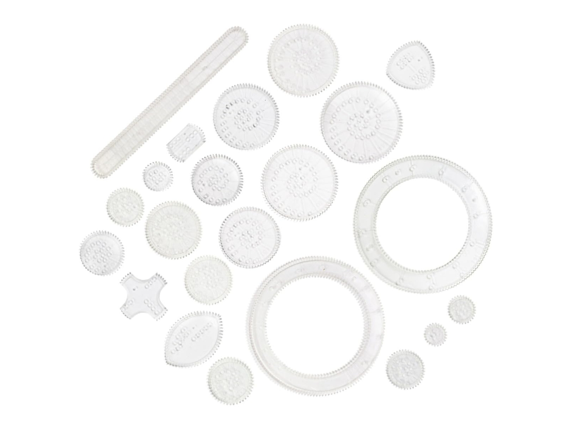 Conjunto de 22 réguas multifuncionais de plástico para desenho com funções educativas, ideal para entusiastas da pintura.