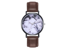 Relógio Zhoulianfa Simple Design Coffee Couple Quartz com pulseira de couro PU