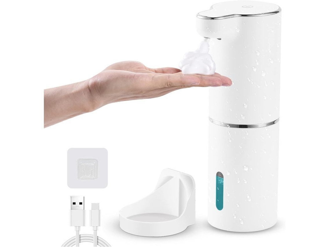 2026-dispensador Automático De Espuma De Jabón, Sin Contacto, De Pared, Recargable, 3 Niveles, Ipx5, Blanco