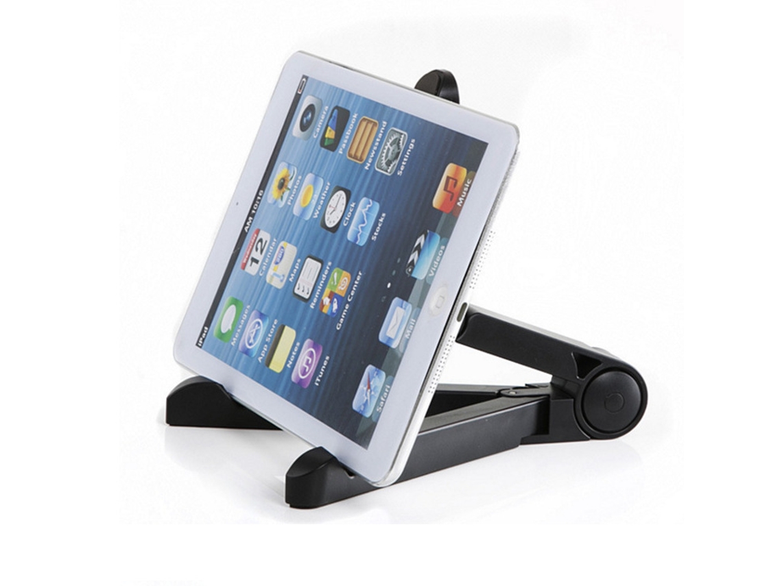 Suporte Ajustável para Tablet, Dobrável Celular Mesa, Preto AQUAFORGE