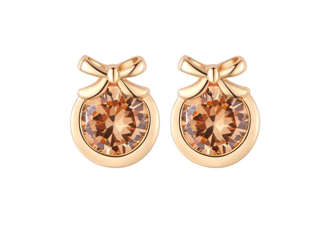 Brincos De Cobre Com Zircão Decoração Presente
