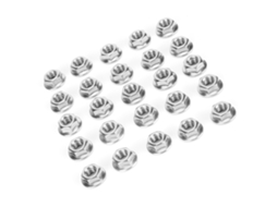 25 Porcas De Flange Aço Inoxidável Resistente À Corrosão Acessórios De Estufa M6