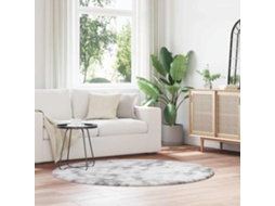 Vidaxl Tapete Shaggy De Pelo Alto Navarra 160x160 Cm Cinzento Prateado