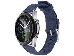 Pulseira De Relógio Em Lona Trançada Com Fivela Prateada