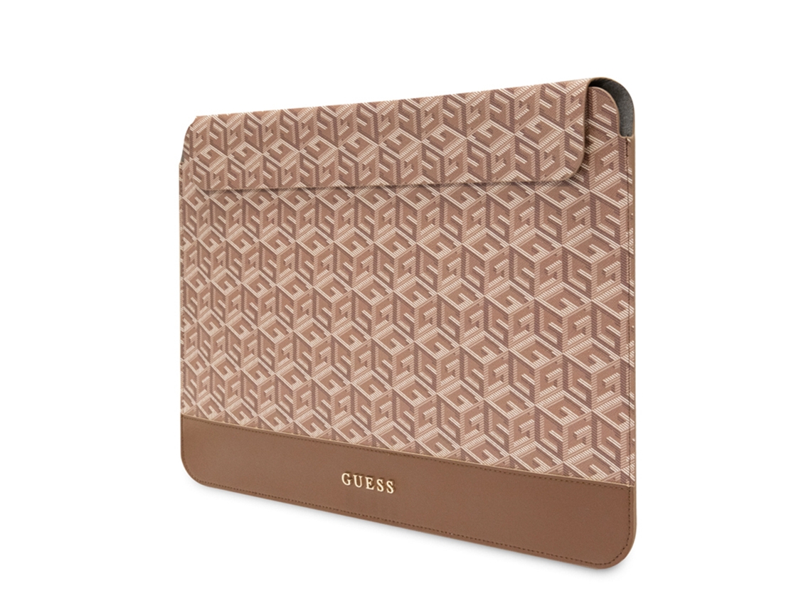 GUESS Capa Magnética para Computador de 13 / 14 Polegadas Modelo gCube Castanho