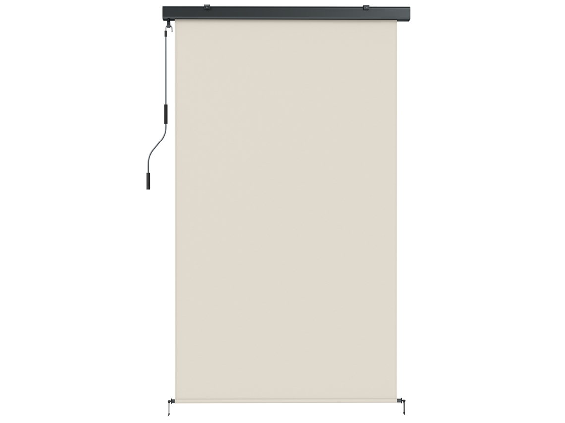 Persiana de Rodas Externa. Toldo Vertical Externo com Manivela e Cassete de Alumínio. 250x160cm. Creme Ge