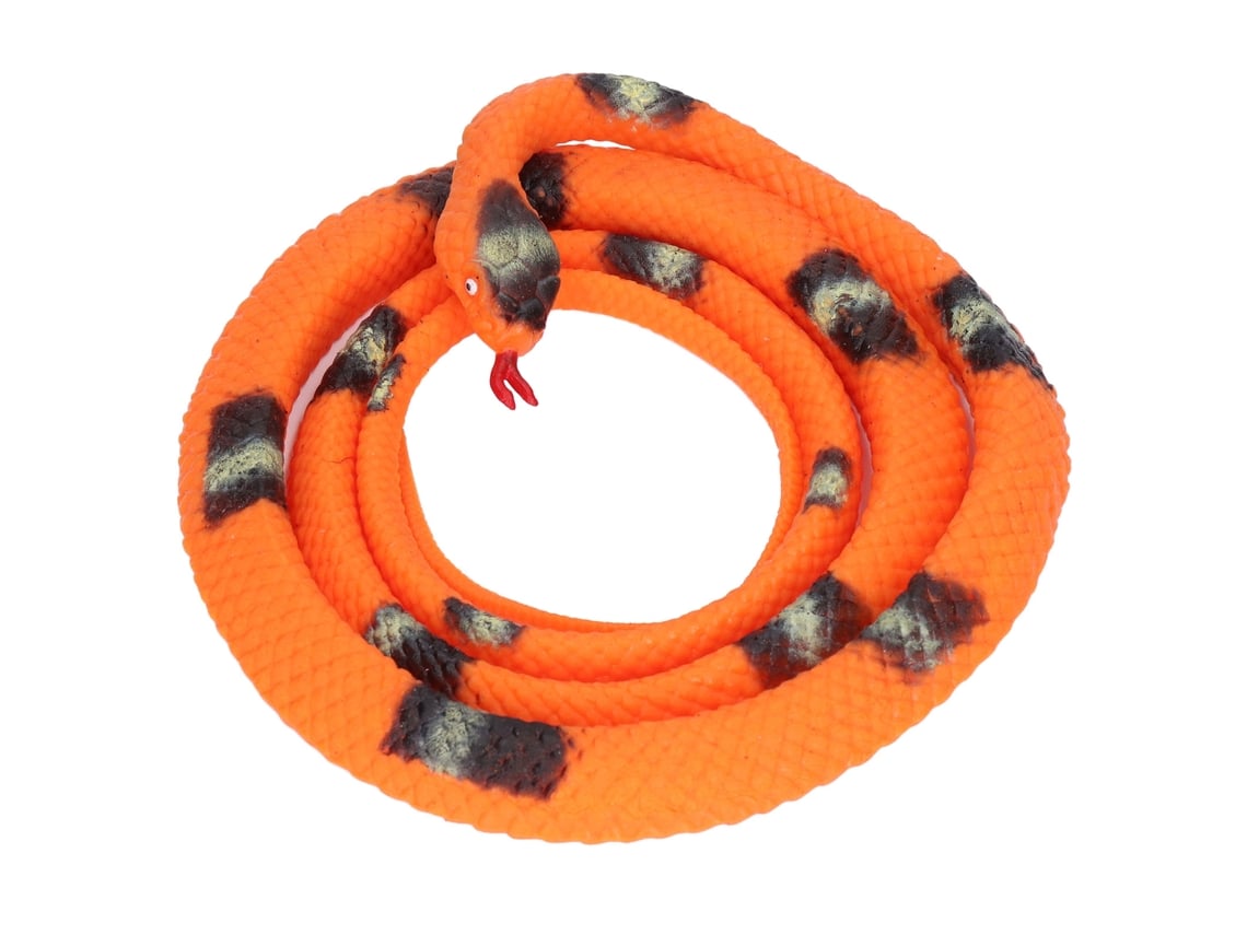 Ats modelo de Serpiente Simulada de 130 Cm, Realista, Toque Suave, Amigável com o Meio Ambiente, Brinquedo para Maiores de 3 Anos, Laranja