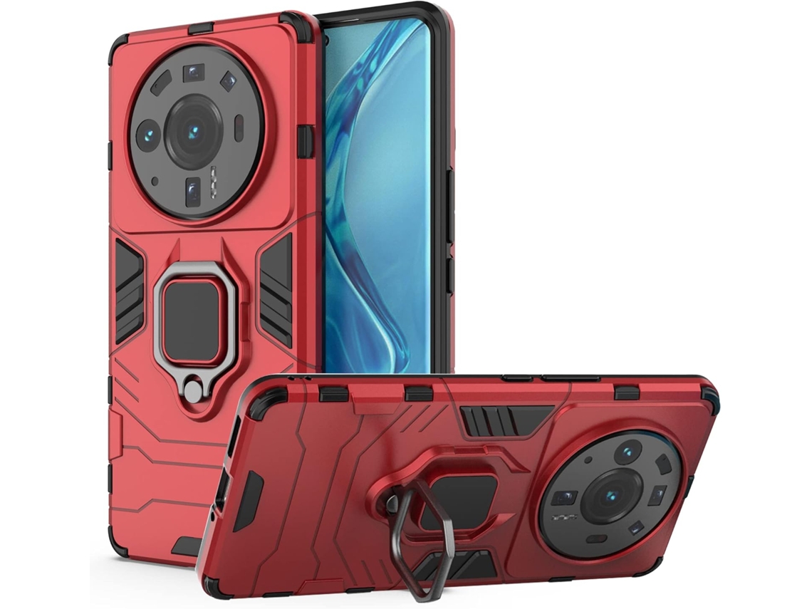 Capa Ultra Giratório Vezes Qualidade Militar Proteção para Xiaomi 12S Ultra HONGWE. Vermelho