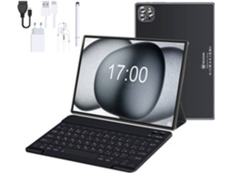Tablet VANWIN V62 Teclado Bluetooth Capa de Couro Auriculares Caneta (10.1 - 128 GB - 6 GB RAM - Wi-Fi4G - Preto)